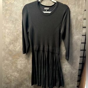 Topshop Drop Waist Black Long Sleeve Dress Size 10